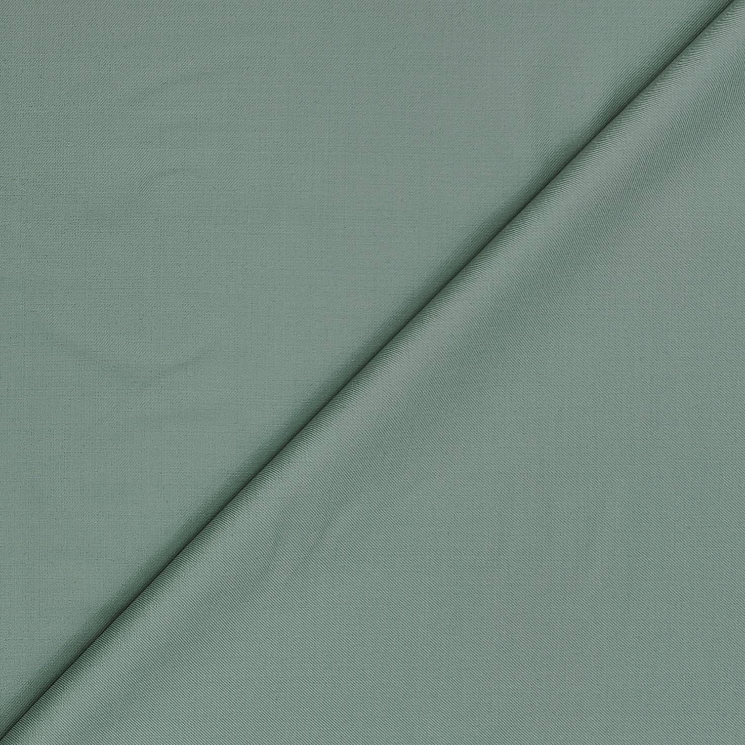 Trouser Fabric Raymond Super 140s Merino Wool Plain Colour Celadon Green